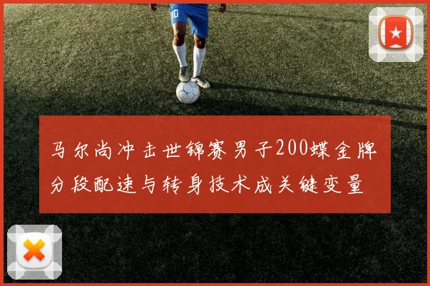 马尔尚冲击世锦赛男子200蝶金牌 分段配速与转身技术成关键变量